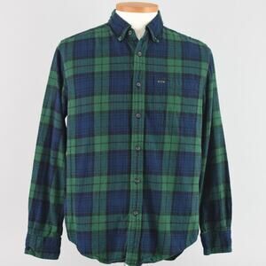 Eddie Bauer Tartan Plaid Flannel Button Up Shirt Men's Medium